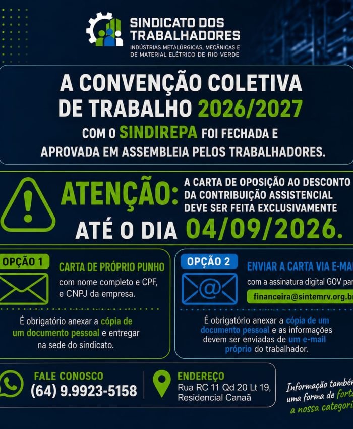 📢 ATENÇÃO, TRABALHADORES!